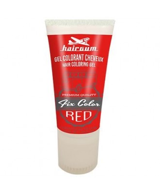 Gel colorant cheveux Fix Color Hairgum couleur rouge tube 30 millilitres